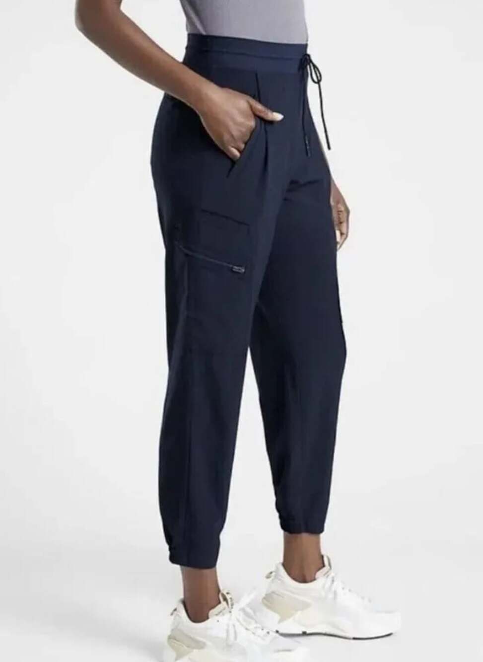 Athleta Venture Pant Navy Blue Cargo Joggers Pants 0